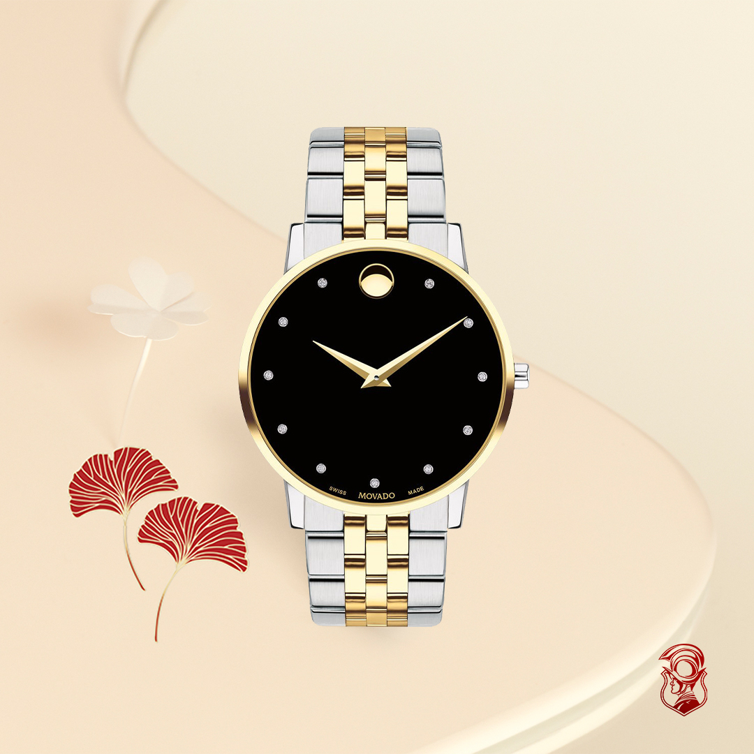 MSP: 81275 Movado Museum Classic Diamond Watch 40mm 35,190,000