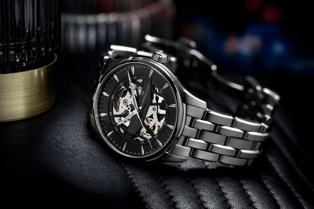 đồng hồ lộ cơ skeleton hamilton jazzmaster mới 2020