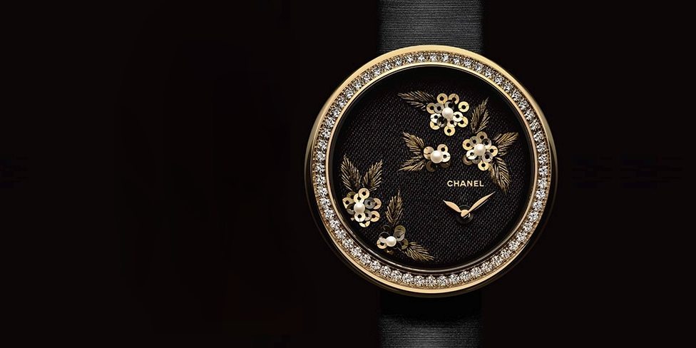 Montre Mademoiselle Privé Camélia Brodé