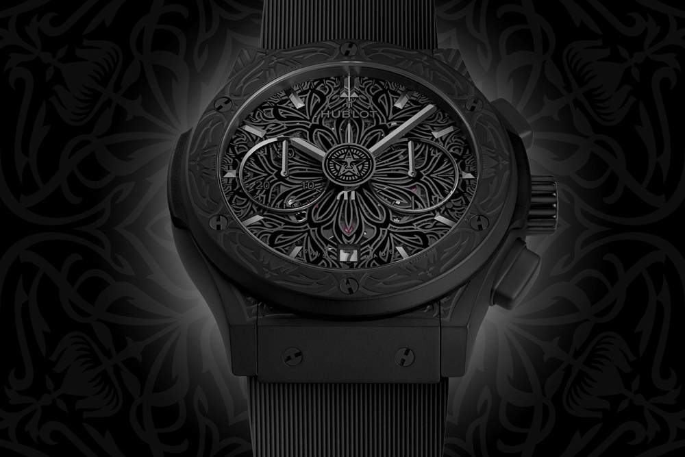 đồng hồ Hublot Classic Fusion Aerofusion Chronograph All Black Shepard Fairey