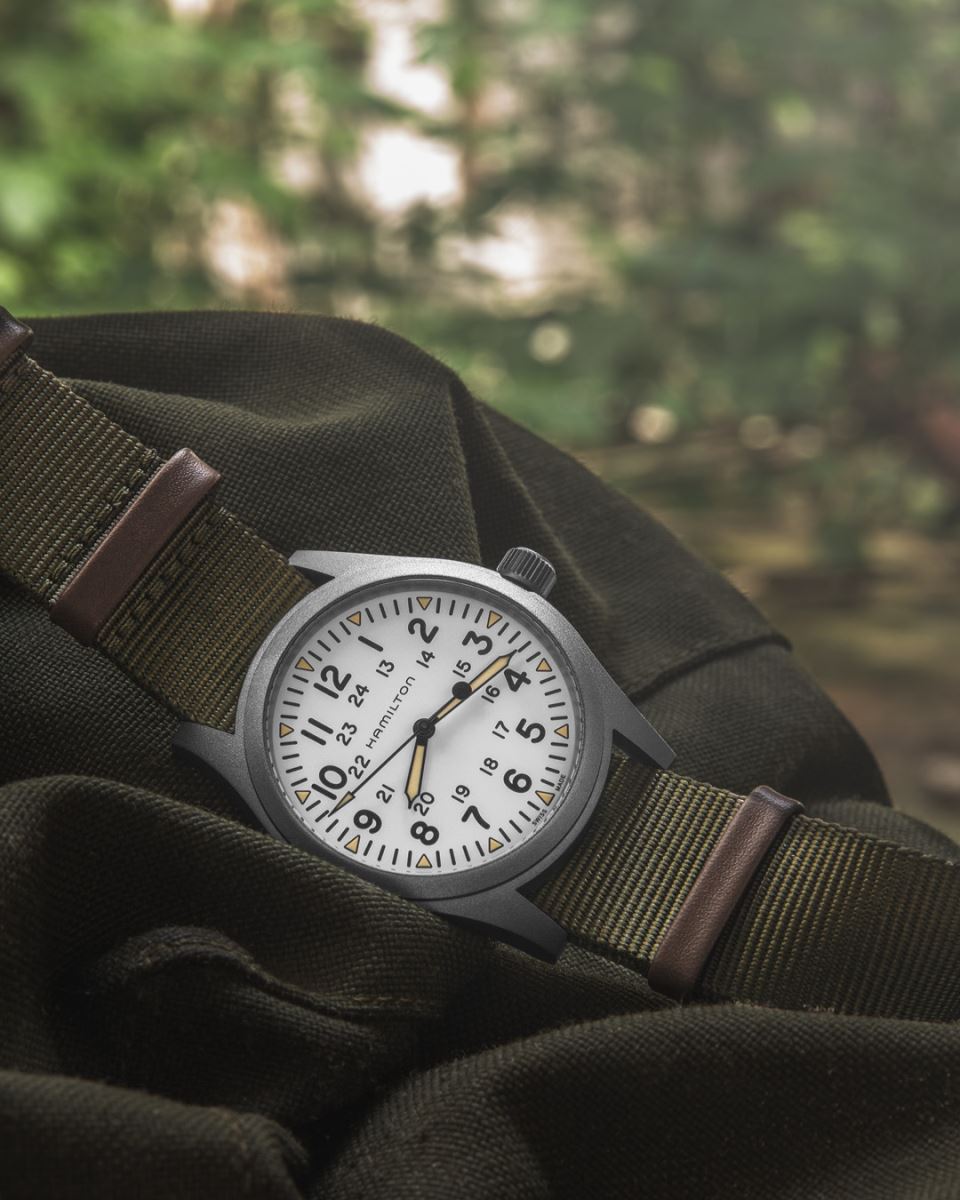 đồng hồ quân đội hamilton khaki field chính hãng 