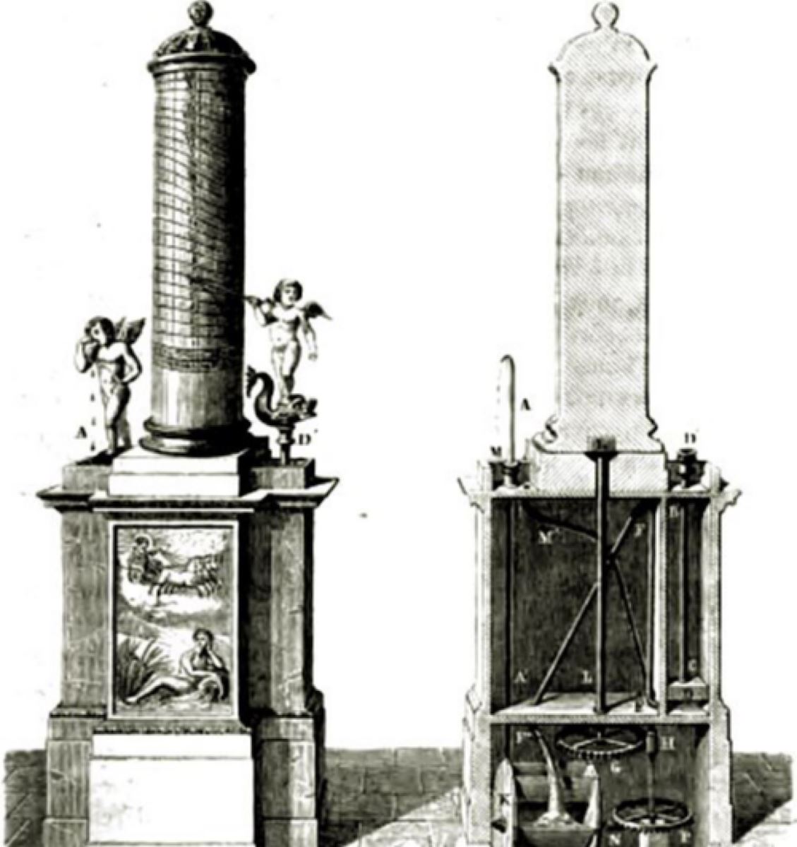  Hình minh họa đồng hồ nước của Ctesibius (285-220 TCN)