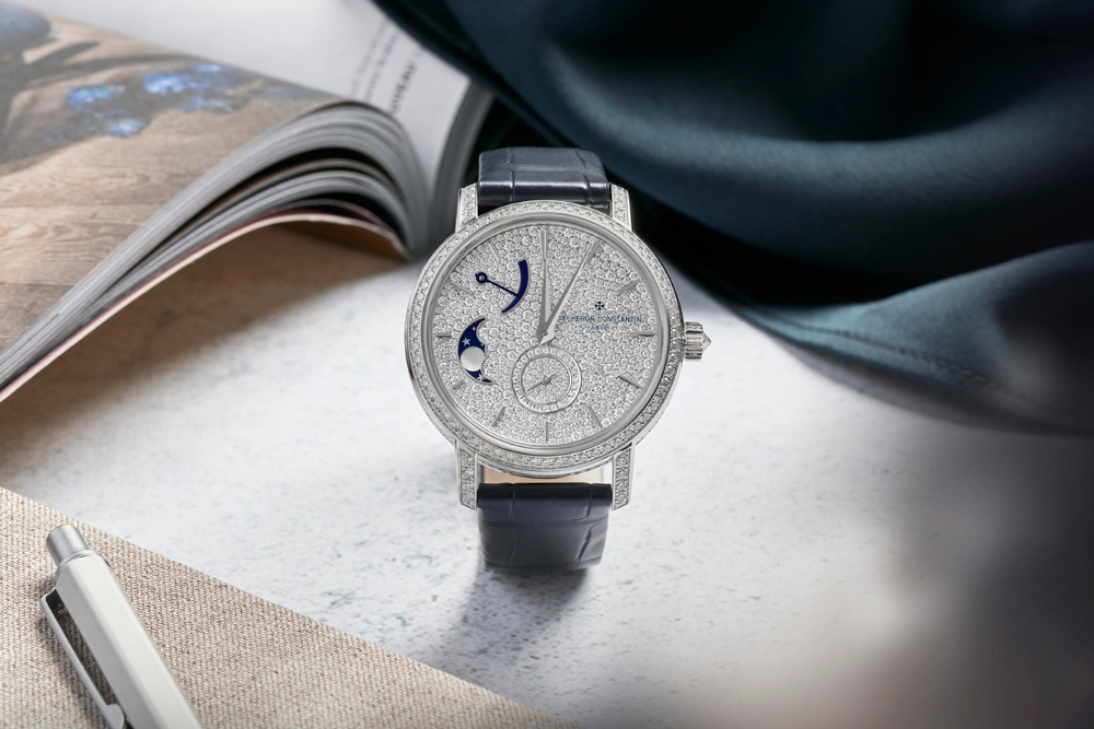 đồng hồ kim cương Vacheron Constantin Traditionnelle moon phase